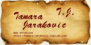 Tamara Jaraković vizit kartica